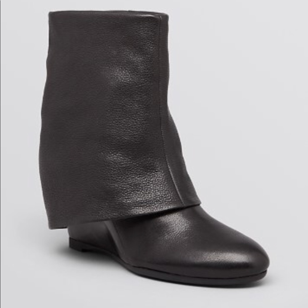 Black Leather French Connection Rafaela Boots 9